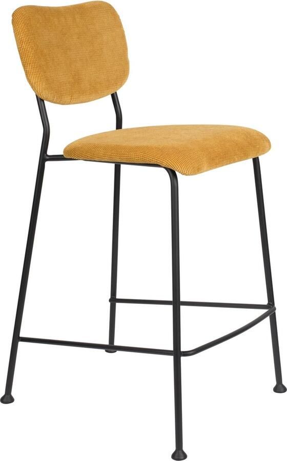 Zuiver Benson Barkruk 64 5 cm Oker Set van 2 Geel - Foto 2