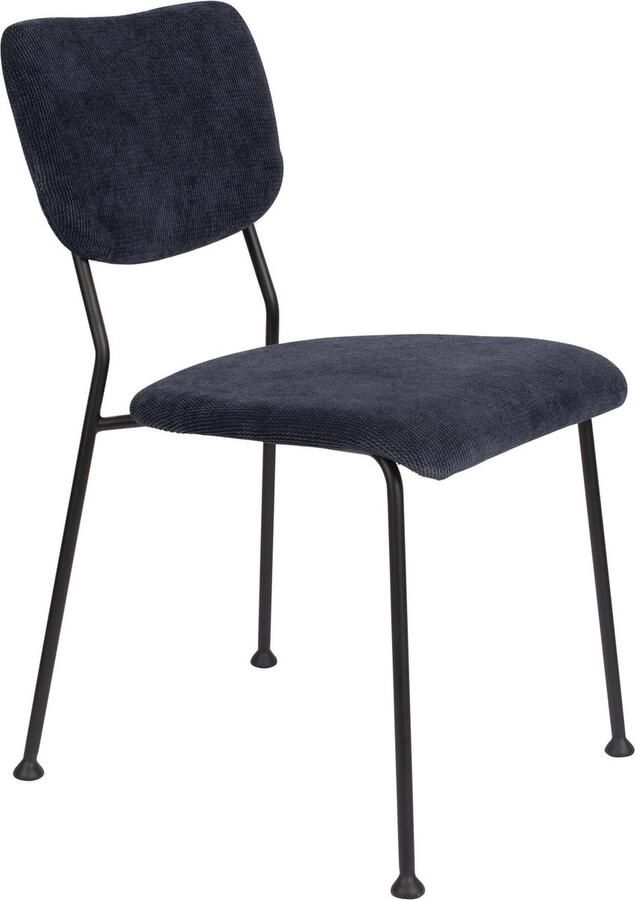 Zuiver Benson Eetkamerstoelen Donkerblauw Set van 2 - Foto 2