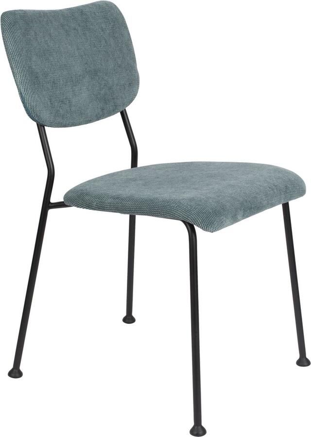 Zuiver Benson Eetkamerstoelen Grijs Blauw Set van 2 - Foto 2