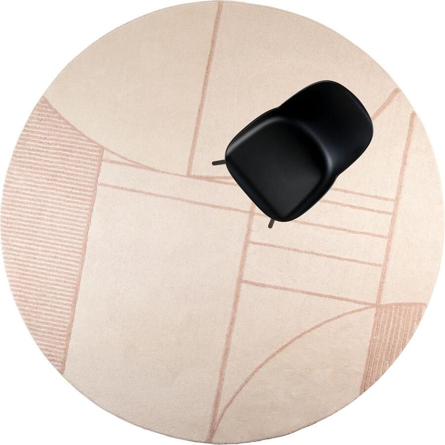 Zuiver Bliss Vloerkleed Naturel Roze 240âŒ€