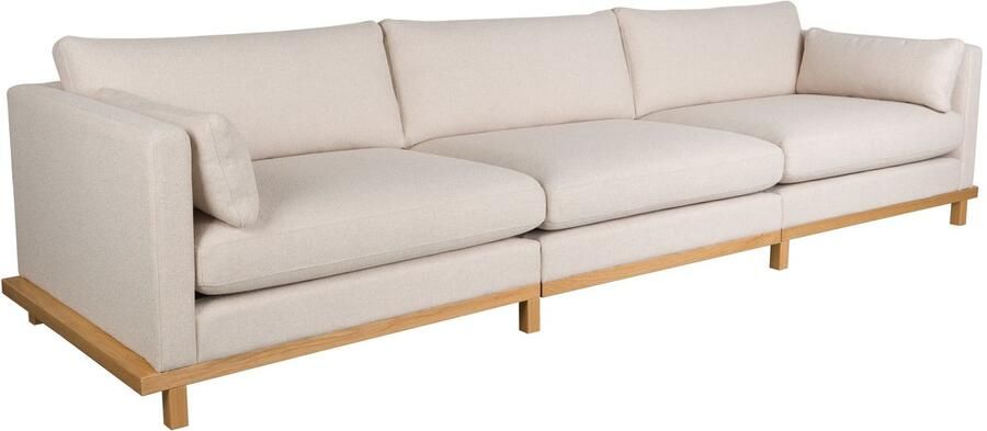 Zuiver Blossom 4 5-zitsbank Eiken Zand Crème - Foto 2