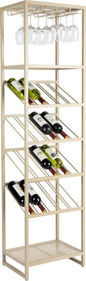Zuiver Cantor Wijnrek| Wijnkast Metaal Beige - Foto 3