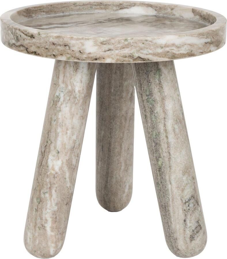 Zuiver Cosmopolitan Bijzettafel Rond 40 cm Marmer Bruin