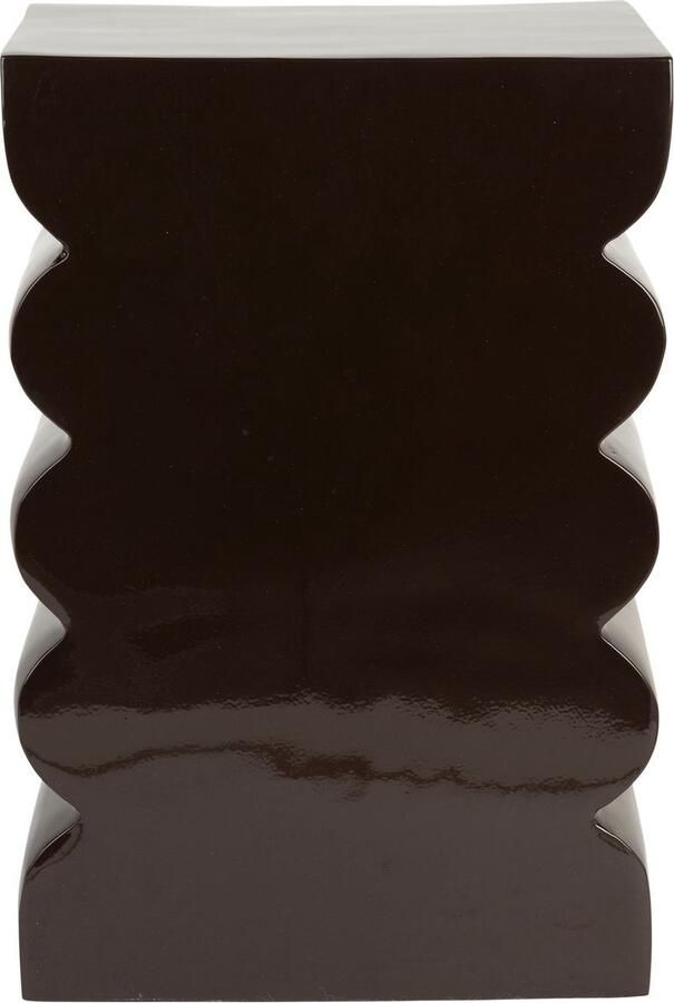 Zuiver Curves Krukje| Bijzettafeltje Shiny Brown Bruin - Foto 4