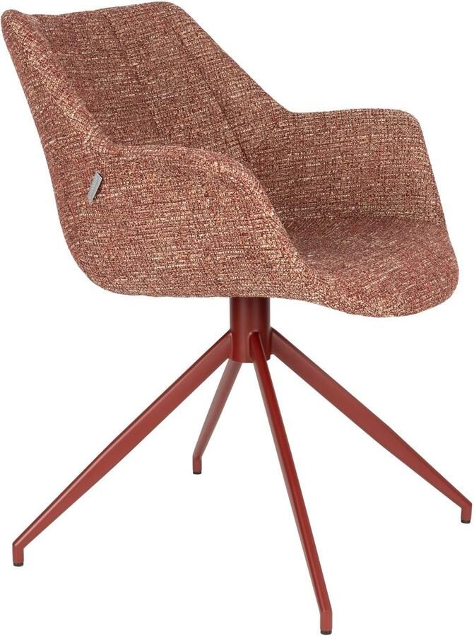 Zuiver Doulton Eetkamerstoelen met Armleuningen Terra Rood Set van 2 - Foto 2
