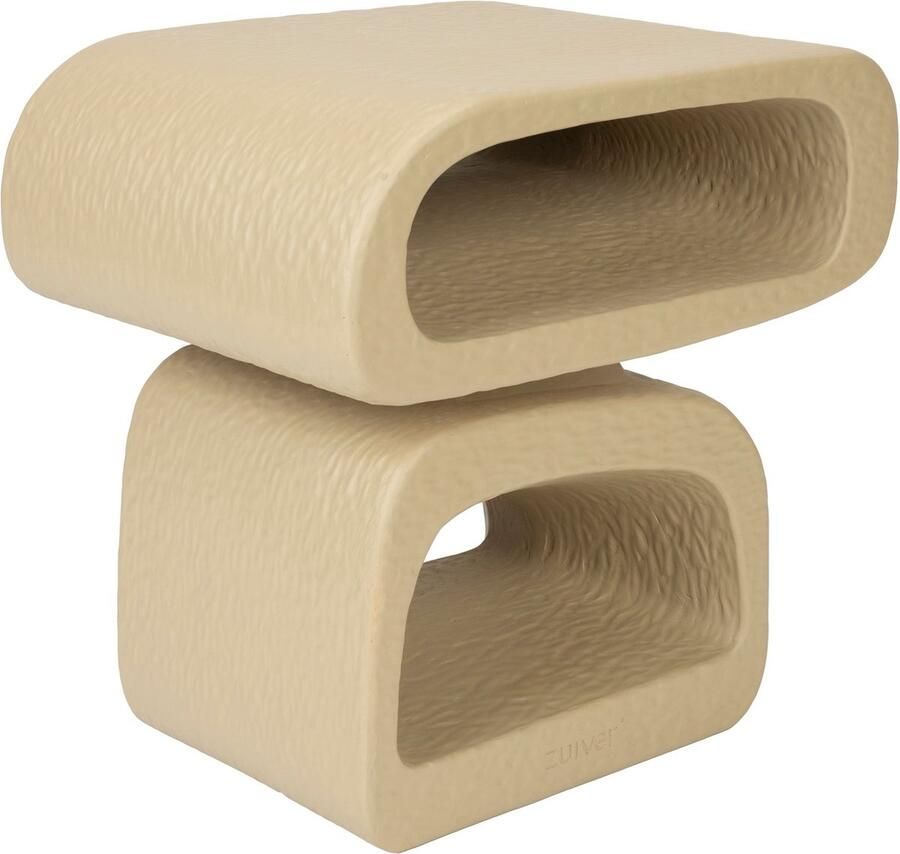 Zuiver Bijzettafel Eddy Resin 43 x 35cm Beige