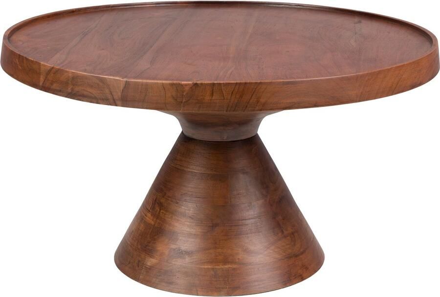 Zuiver Floss Salontafel Rond 60 cm Holz Walnootkleur Bruin