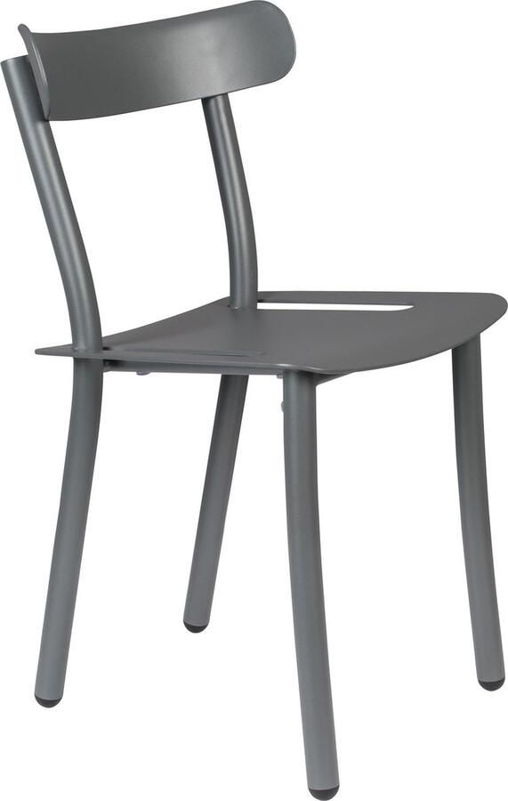 Zuiver Friday Tuinstoelen Stapelbaar Grijs Set van 2