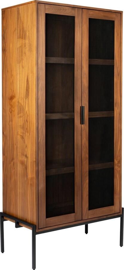 Zuiver Hardy Kast Opbergkast Hoog Walnoothout Donkerbruin