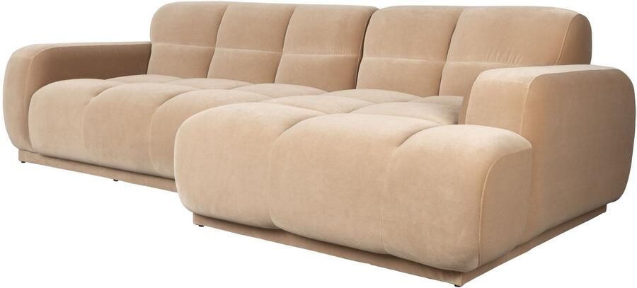 Zuiver 4-zitsbank Hazel rechts beige