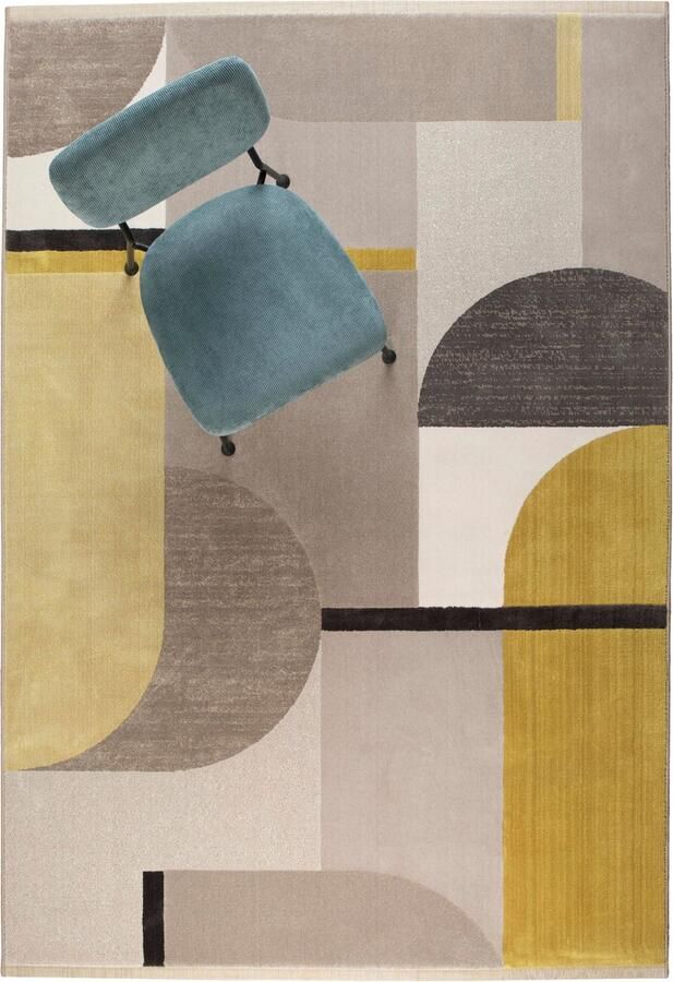 Zuiver Hilton Vloerkleed Grijs Geel 160x230