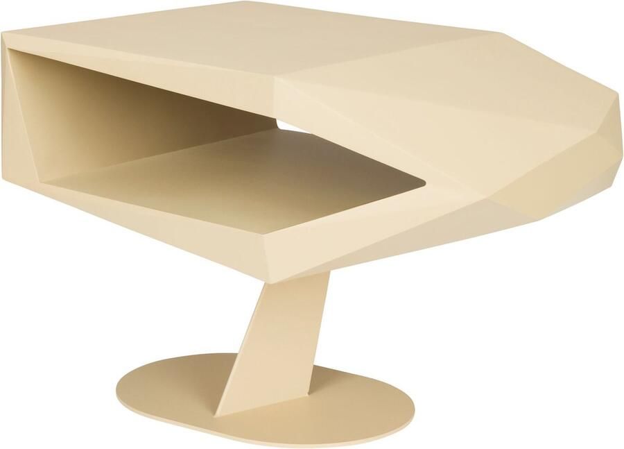 Zuiver Bijzettafel North Resin en staal 60 x 40cm Beige - Foto 4