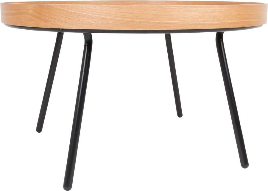 Zuiver Oak Tray Bijzettafel Rond 78 cm Eikenhout Bruin}