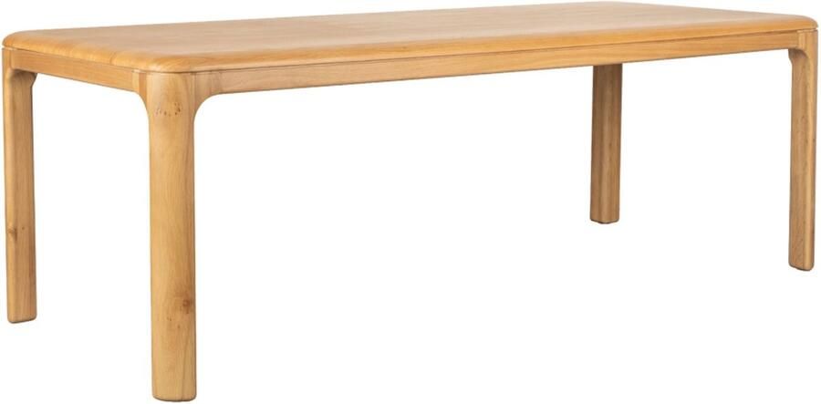 Zuiver rechthoekige houten eettafel Oever 220x90 cm beige