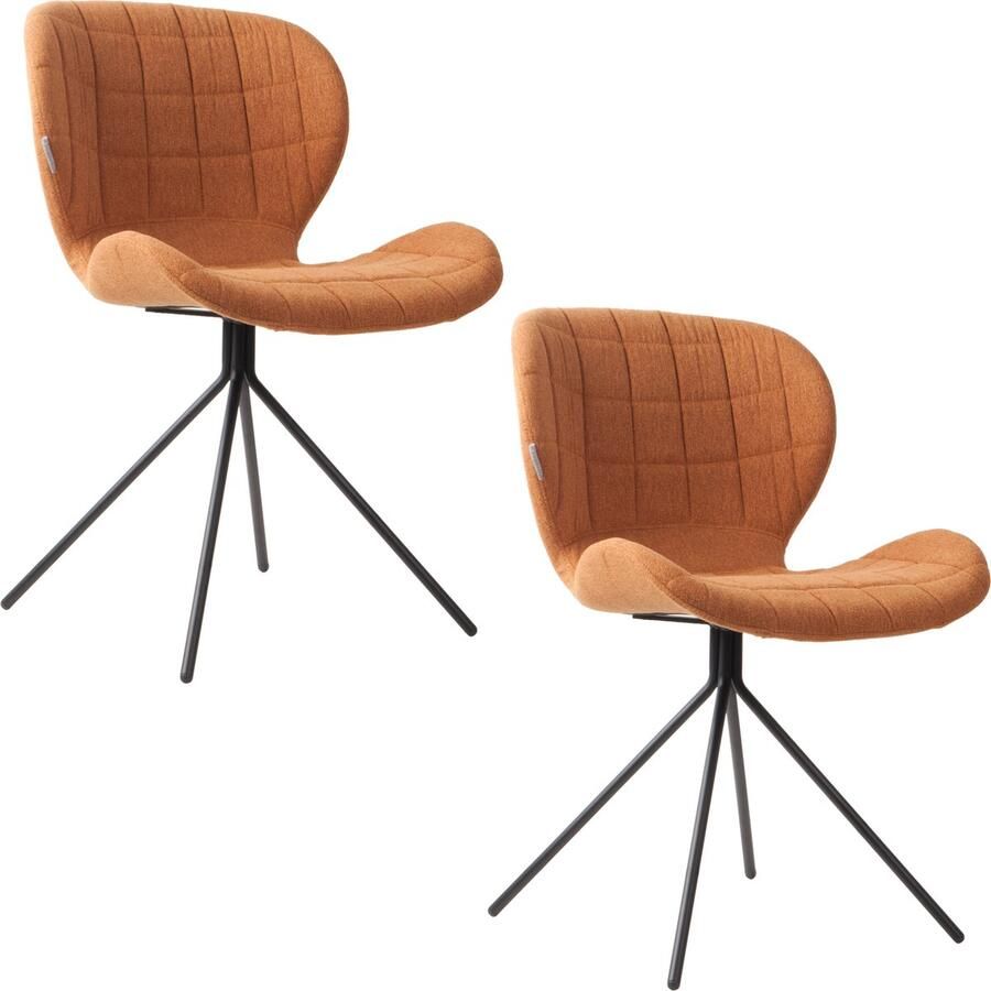 Zuiver OMG Eetkamerstoelen Camel Set van 2 Bruin