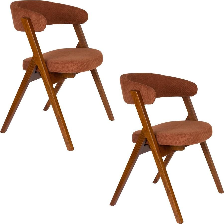 Zuiver Pom Eetkamerstoelen Terra Set van 2