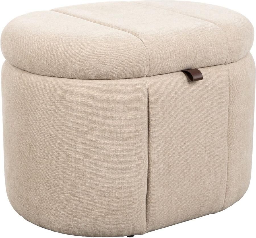 Zuiver eetkamerbank Puffy 60 cm beige