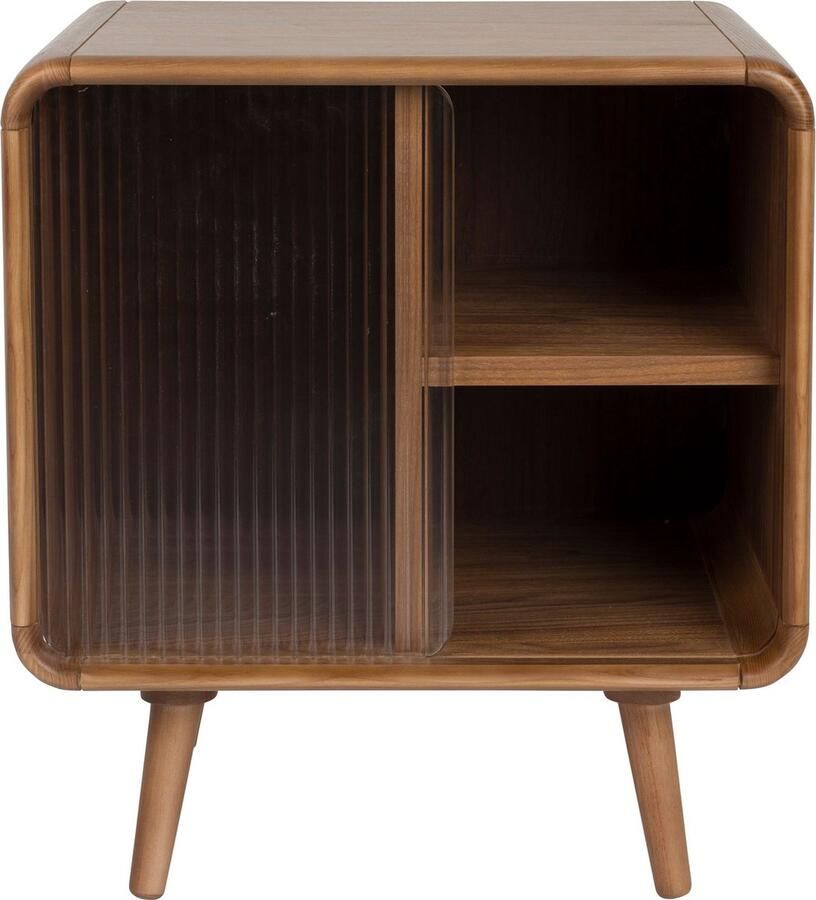 Zuiver Bijzettafel Nachtkastje Rise Walnoot 50 x 40cm Bruin