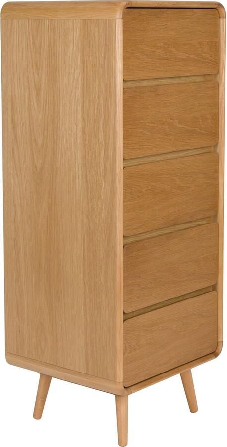 Zuiver Ladekast Rise Essen en rubberhout Met 5 laden