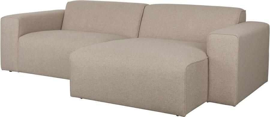 Zuiver Sofa Milka 3-zitsbank Chaise longue Rechts Cappuccino Beige