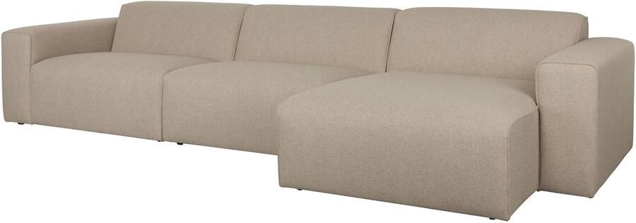 Zuiver Sofa Milka 4 5-zitsbank Chaise longue Rechts Cappuccino Beige