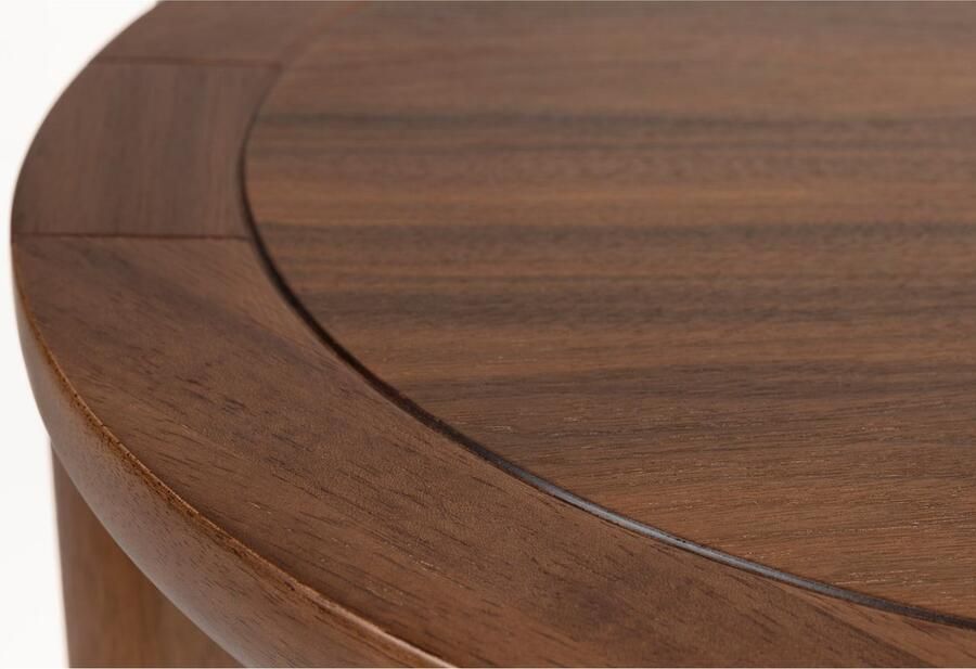 Zuiver Storm Bijzettafel Rond 45 cm Hout Walnoot Bruin} - Foto 2
