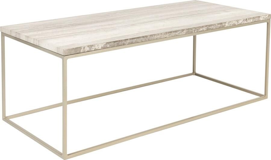 Zuiver Stray Salontafel 91 x 41 cm Marmer| Metaal Grijs - Foto 3