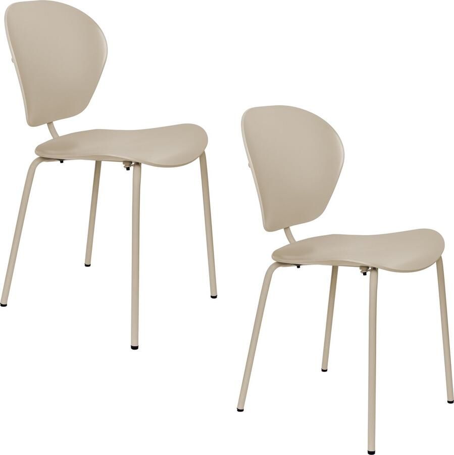 Zuiver The Ocean Chair Eetkamerstoelen Rice Set van 2 Bruin