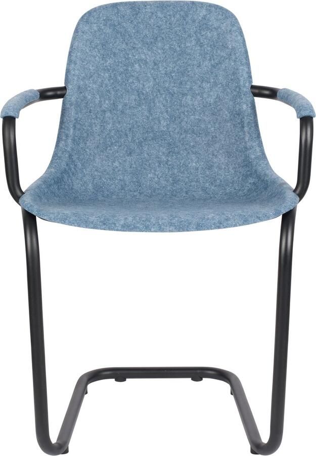 Zuiver Thirsty Eetkamerstoelen met armleuning Blauw Set van 2 - Foto 2