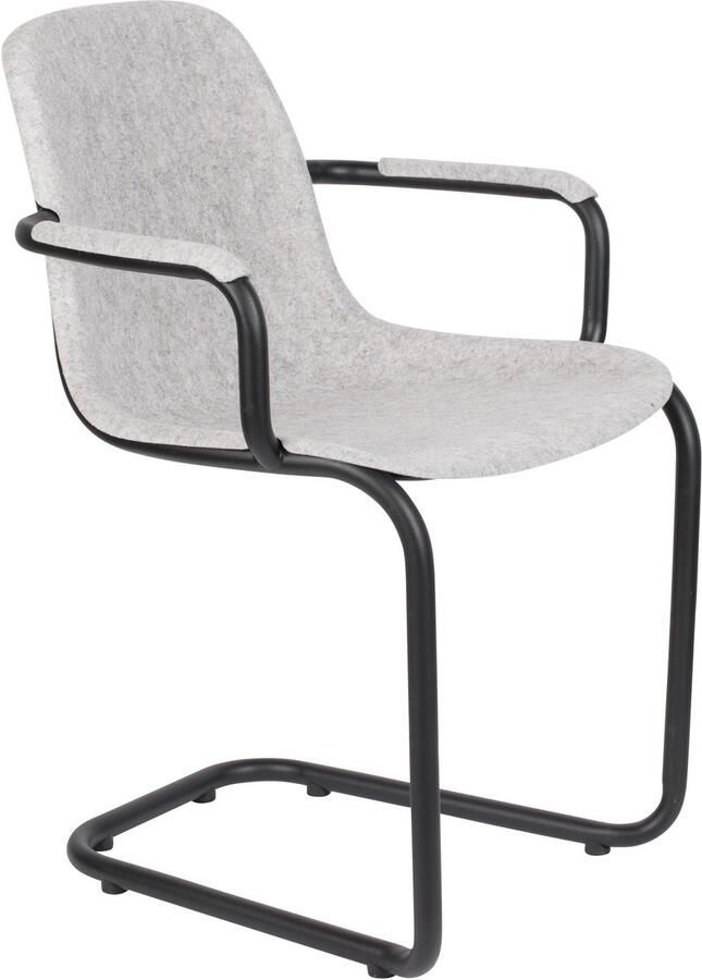 Zuiver Thirsty Eetkamerstoelen met armleuning Grijs Set van 2