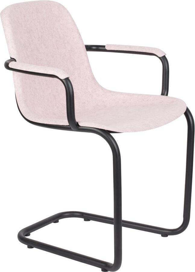 Zuiver Thirsty Eetkamerstoelen met armleuning Roze Set van 2 - Foto 2