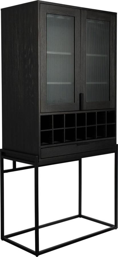 Zuiver Travis Wijnkast Drankkast Eikenhout Zwart - Foto 2