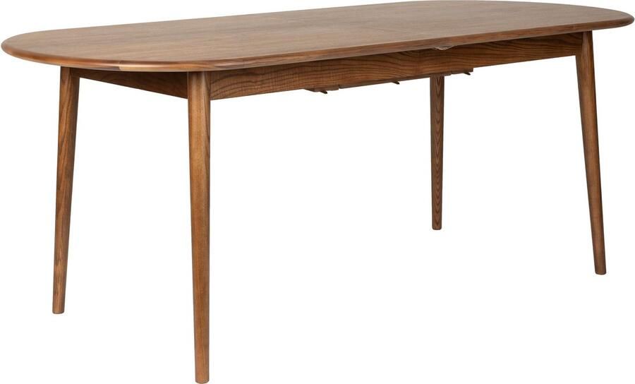 Zuiver Uitschuifbare Ovale Eettafel Twist Walnoot 185-240 x 90cm Bruin - Foto 3