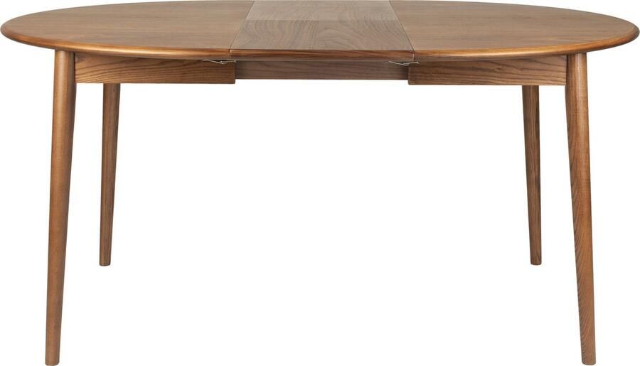 Zuiver Uitschuifbare Ronde Eettafel Twist Walnoot 120-160 x 120cm Bruin - Foto 4