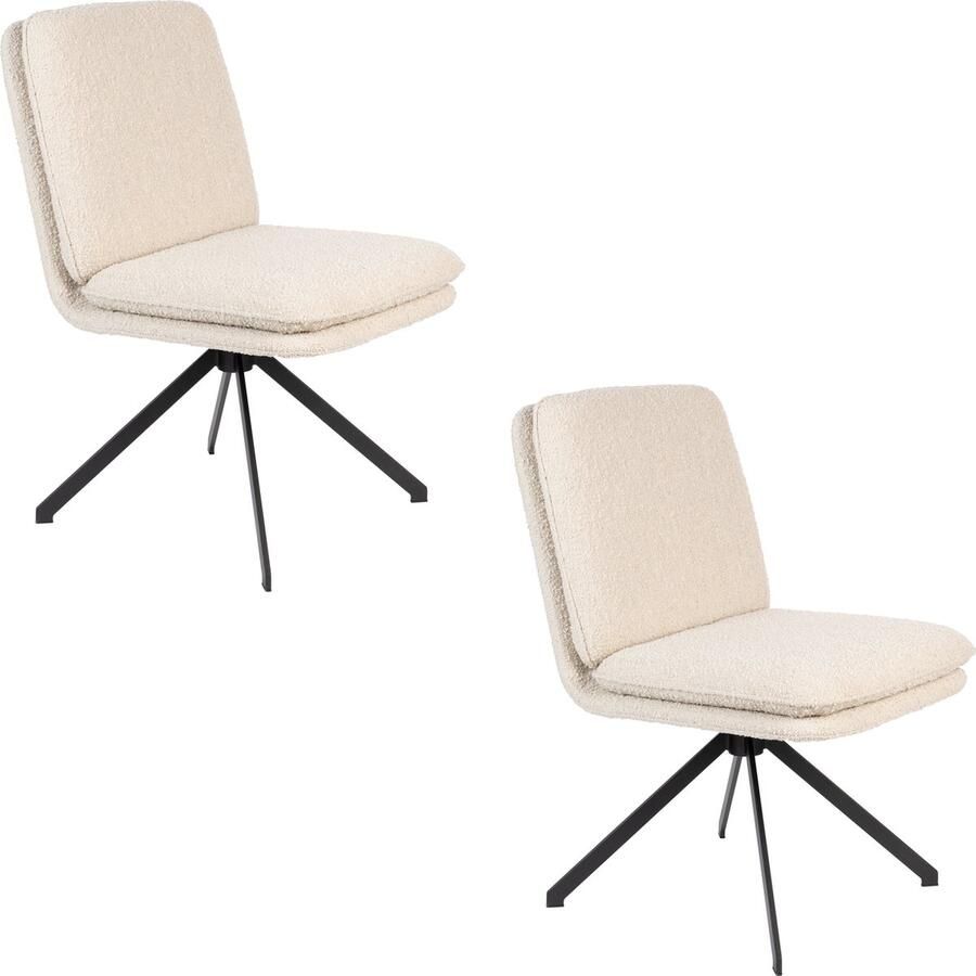 Zuiver Tyler Eetkamerstoelen Set van 2 Wit