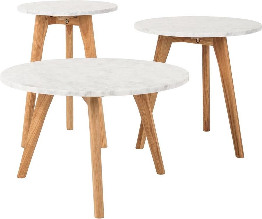 Zuiver White Stone Bijzettafel L Wit