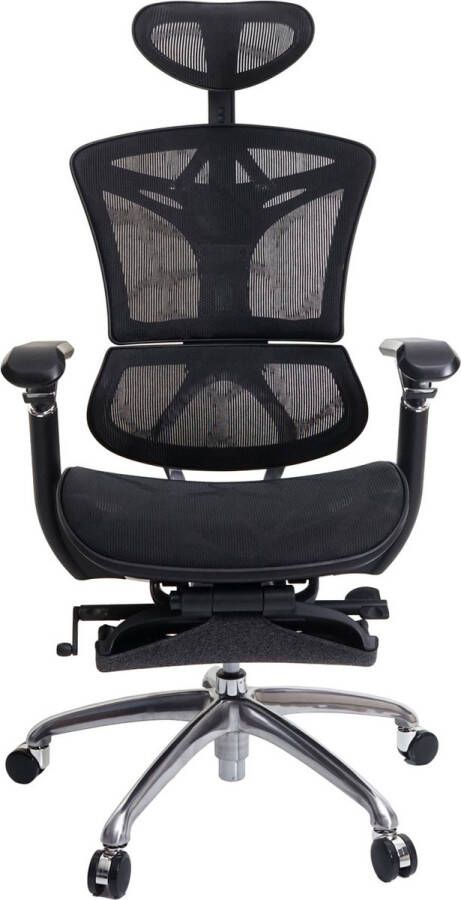 Zwart Cosmo Casa Kantoorstoel Bureaustoel draaistoel- Ergonomisch- Lendensteun- voetensteun- 3D-verstelbare armleuningen