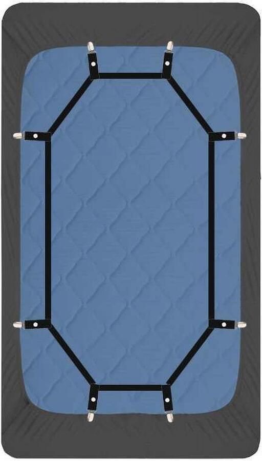 Zwart Bed Sheet Holder Straps Sheet Keepers Fasteners 360 Degree Bed Sheet Tightener Strongest And Effective Extender Fits All Mattress Sizes black