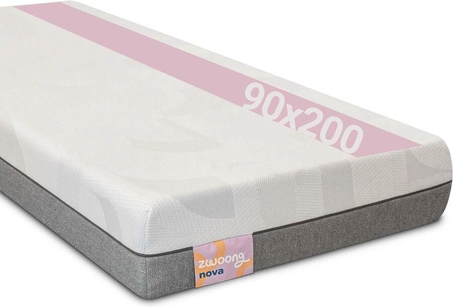 Zwoong NOVA Koudschuim Matras 90x200 cm Dual Comfort (zacht stevig) 7-zone 18 cm hoog koel ademend hypoallergeen - Foto 2