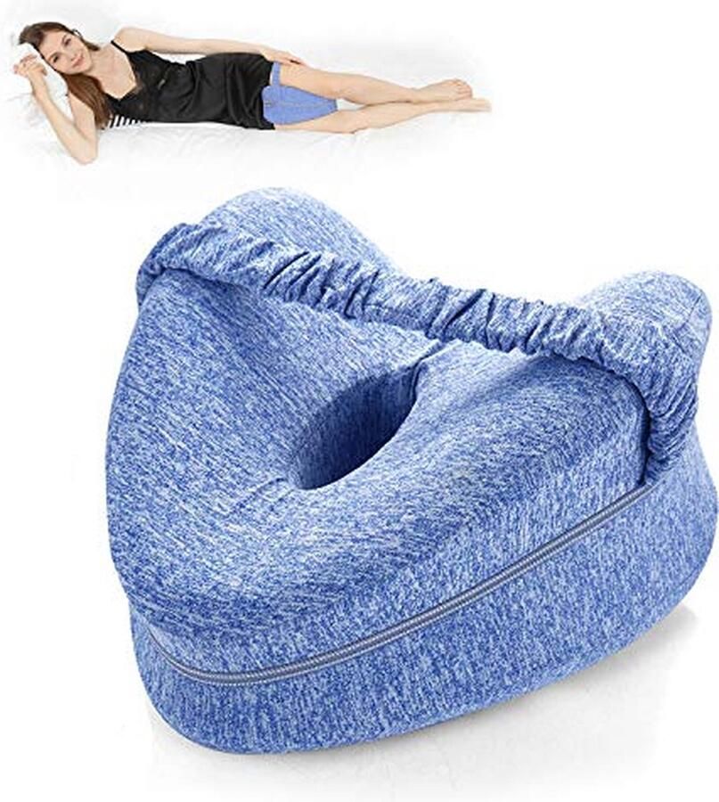 Zyllux Orthopedisch Kniekussen voor Zijslapers Kniekussen Zijslaapkussen Kniekussen voor in Bed Beenkussen Schootkussen Ergonomisch Kussen Memoryfoam Zwangerschapskussen Inclusief Kussensloop - Foto 2