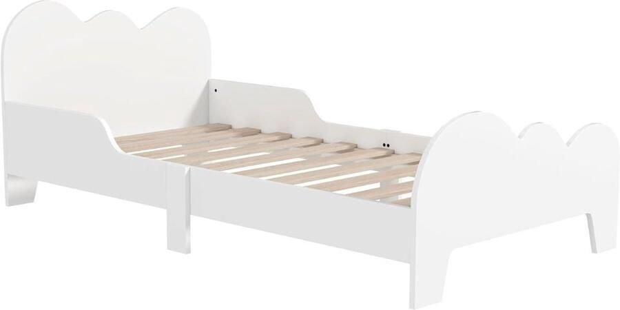 Zylo Grondbed Huisbed Bed Wit 144cm x 75cm x 56cm