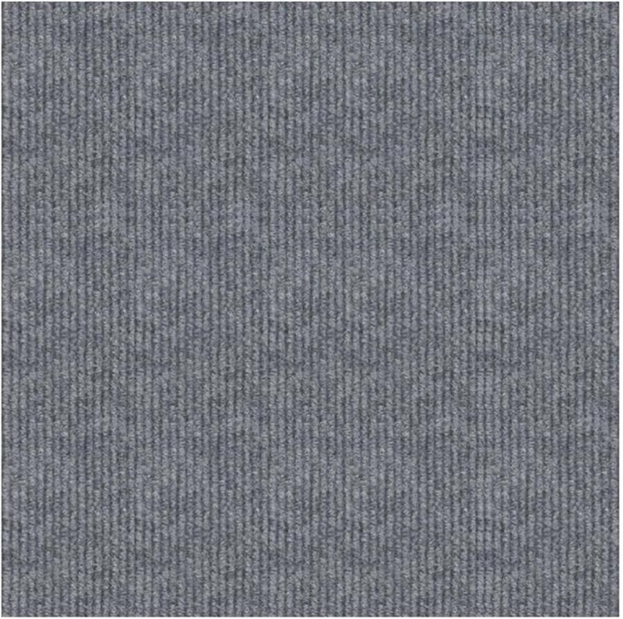 Zylo Tapijttegels Vloerbedekking Tapijt Tegel Set van 10 Zacht Gevoerd Zelfklevend Vloerkleed 30x30x1cm Lichtgrijs