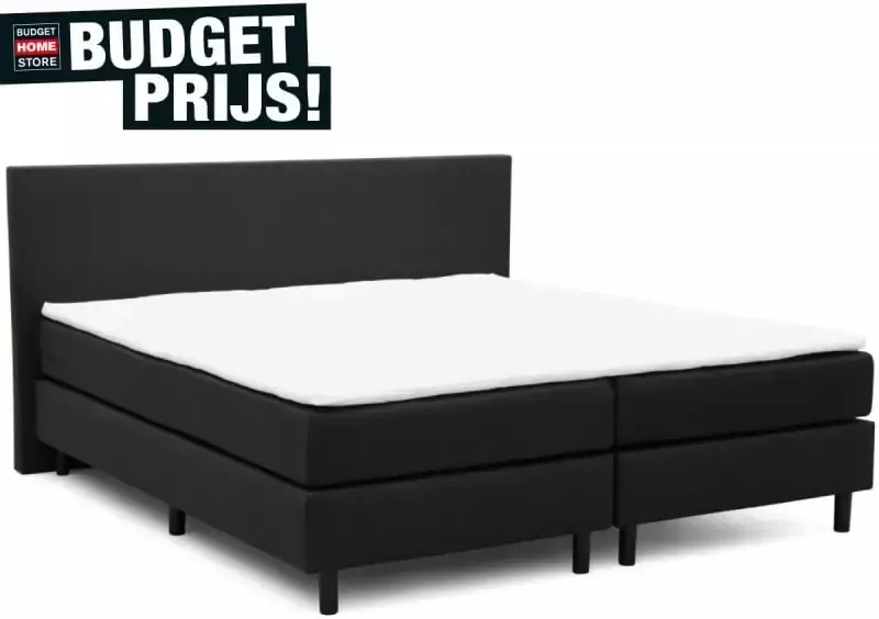 Budget Home Store Boxspring Luca in stof Hugo Black