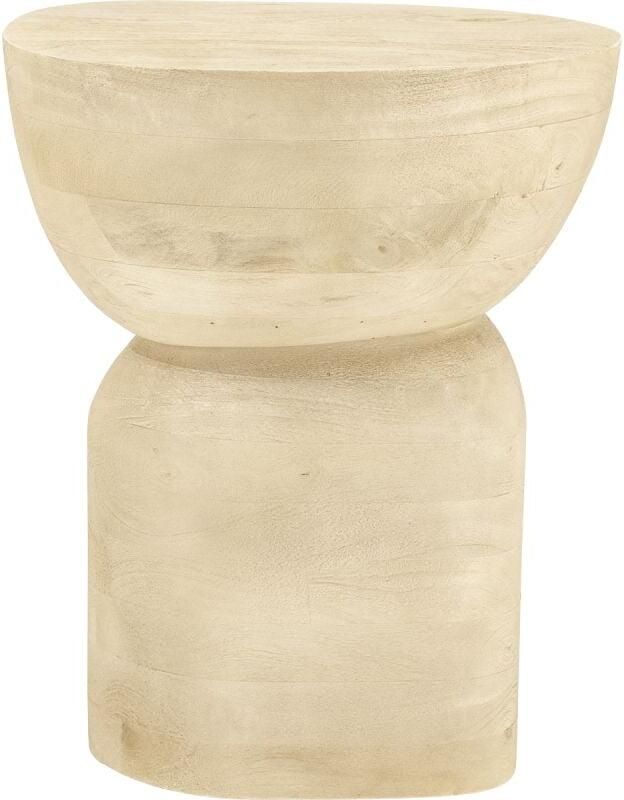 By-Boo Bijzettafel Cobble Mangohout 37 x 30cm Naturel - Foto 2