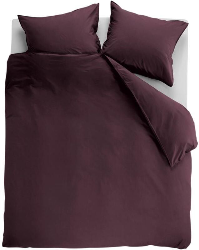 Budget Home Store Dekbedovertrek Cotton Uni Dark Red 240x200 220