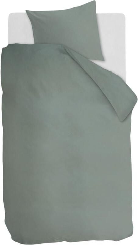 Budget Home Store Dekbedovertrek Cotton Uni Green 140x200 220