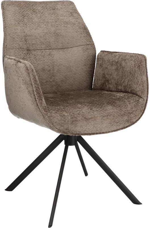 Budget Home Store Eetkamerstoel Odin met arm Taupe