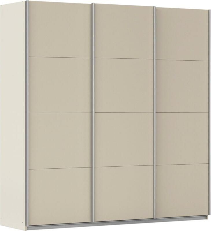 Budget Home Store Kledingkast Kick 203 x 210 cm Champagne met aluminiumkleur greeplijst - Foto 1