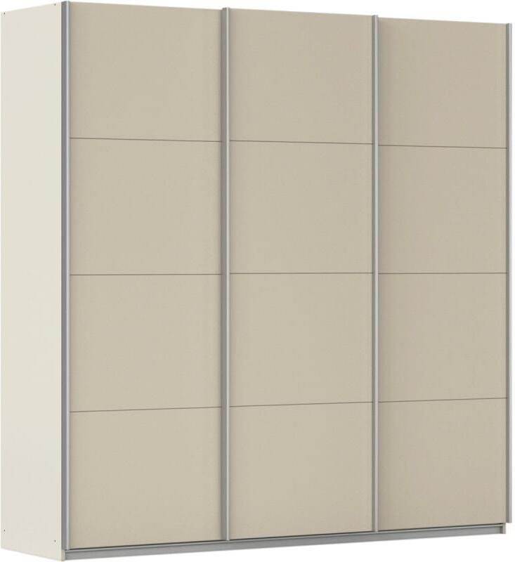 Budget Home Store Kledingkast Kick 203 x 210 cm Champagne met aluminiumkleur greeplijst