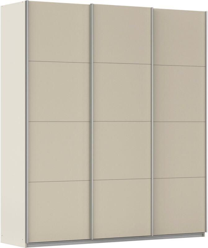 Budget Home Store Kledingkast Kick 203 x 229 cm Champagne met aluminiumkleur greeplijst